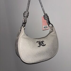 Juicy Couture White Embossed Shoulder Bag